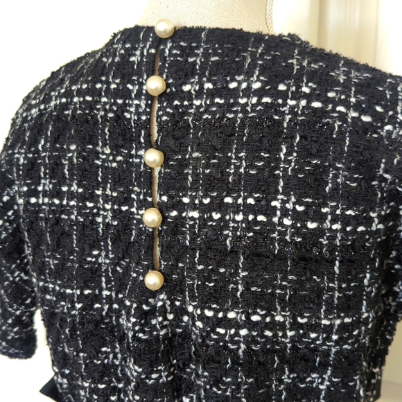 Zara Tweed Black and White Dress - Picture 7 of 9